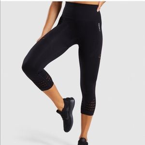 Gym shark cropped seamless leggings size L